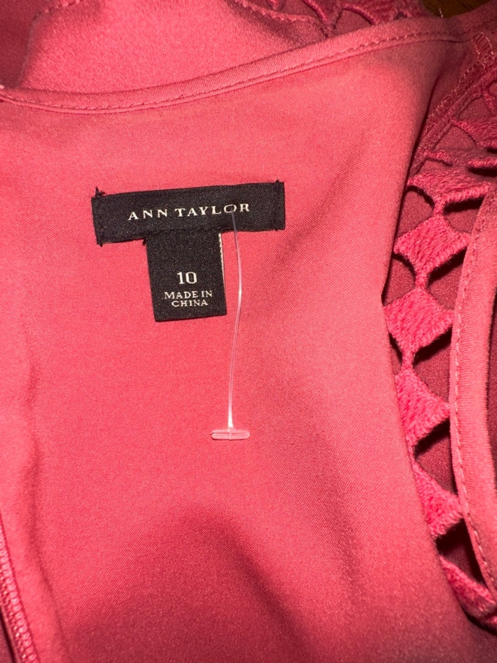 Ann Taylor Women's Sleeveless Coral A-Line Dress Size 10 - Picture 14 of 14